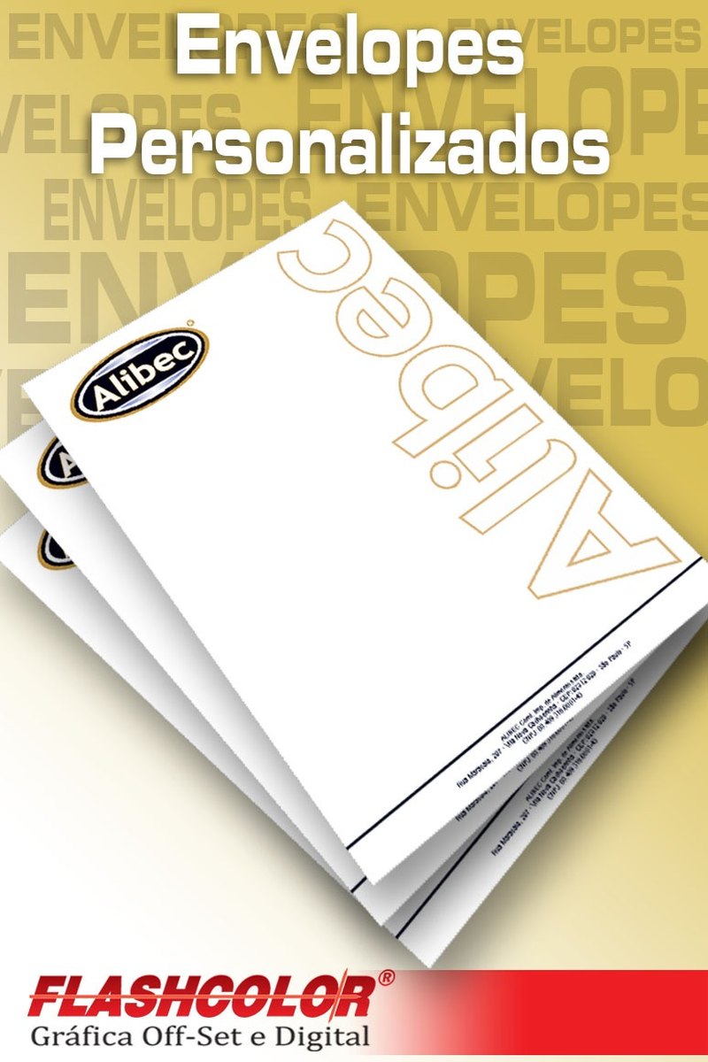 Envelopes personalizados com a marca do cliente