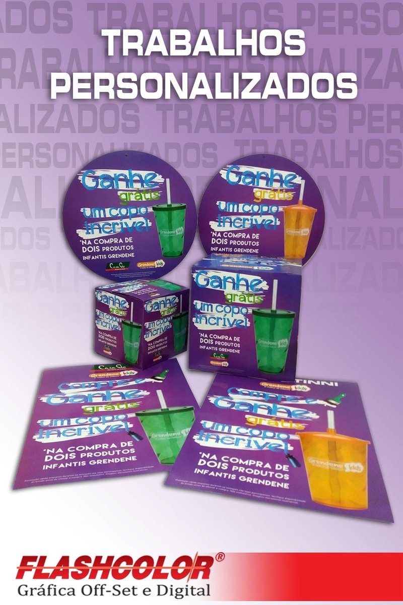 Materiais promocionais personalizados para campanha